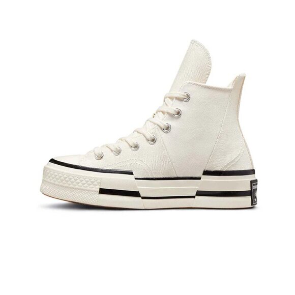 Converse Unisex Chuck 70 Hi Plus Sneaker Shoe Egret/Black/Egret US Womens Size 8 - Picture 11 of 14